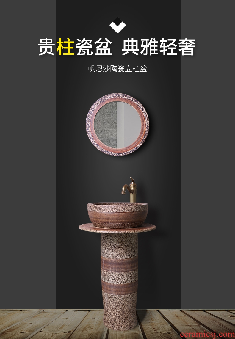 European pillar basin to the an is suing lavabo ceramic table circular lavatory courtyard garden home ground
