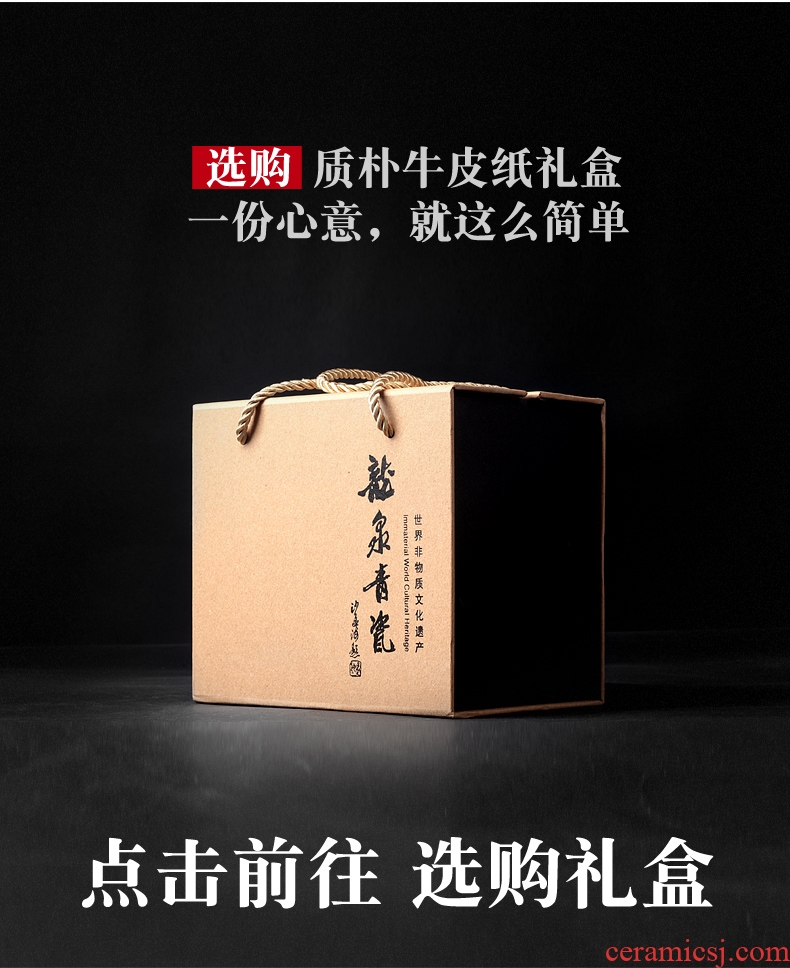 Caddy fixings ceramic seal household storage POTS tea accessories receives POTS sealed storage jar of longquan celadon