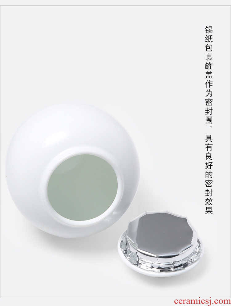 The Product porcelain sink, poetic charm of ceramic tea pot with portable caddy fixings storage tank sealing as cans