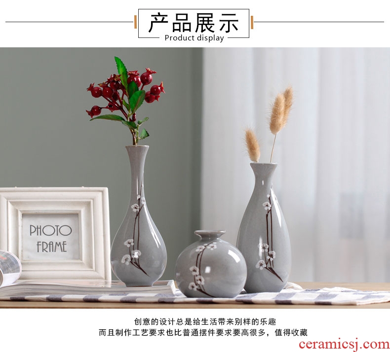 Floret bottle creative living room flower flower implement ceramic dry flower vases, furnishing articles contracted and I household adornment