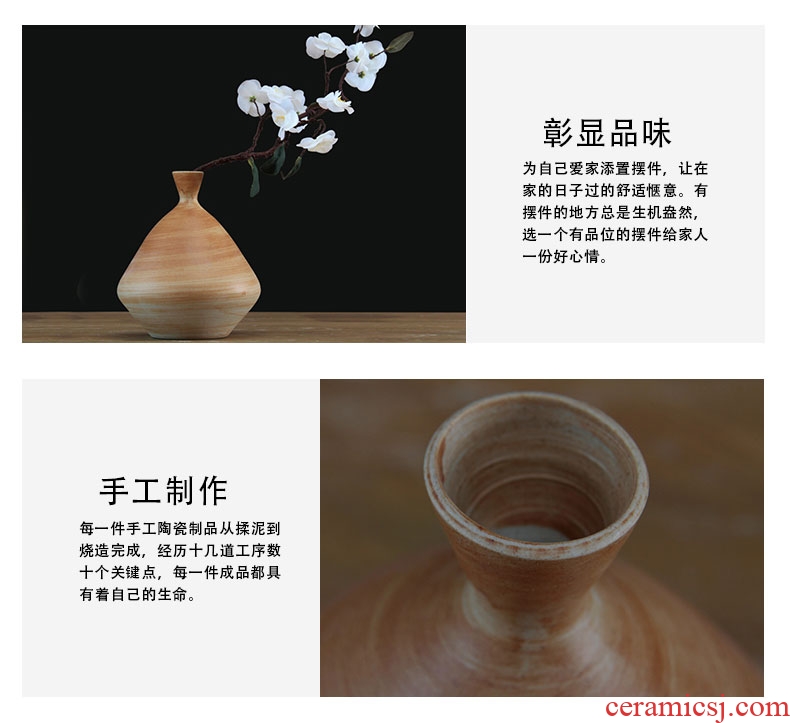 Ceramic vase furnishing articles sitting room zen flower arranging flowers is narrow small expressions using saliva to raise flowers, dried flowers, tea room decoration for the Buddha