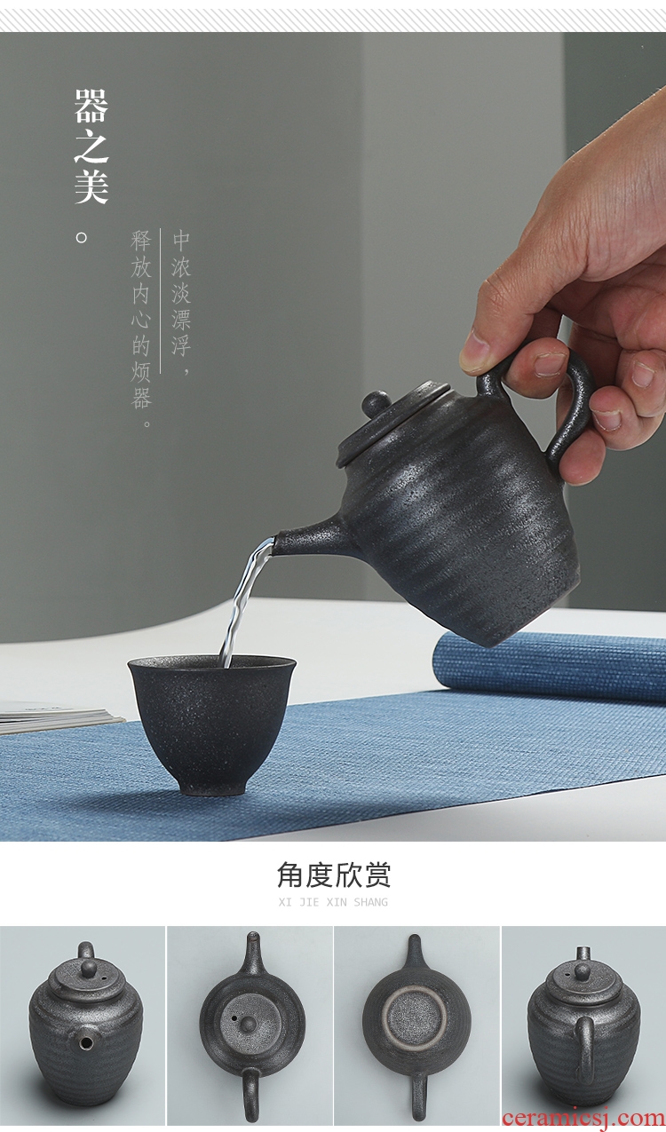 Chen xiang silver spot ceramic teapot tea coarse pottery small single pot of filter are it Japanese tea taking kung fu tea tea set