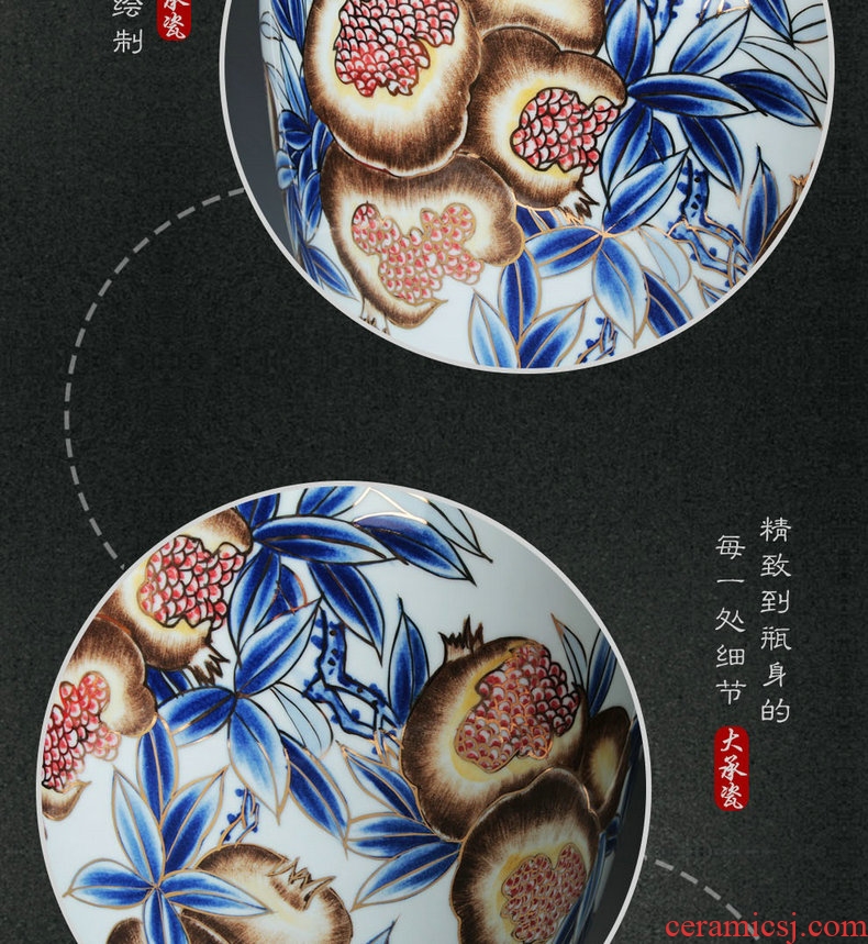 Jingdezhen ceramics vase hand - made primer expressions using of blue and white porcelain vase flower display furnishing articles written by famous experts