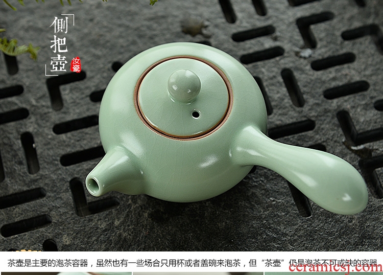 Passes on technique the up with your up to open the slice kung fu tea set the whole household porcelain ceramic tureen teapot teacup suits for