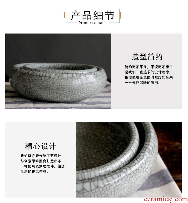 Jingdezhen ceramics porch is the key to the receive furnishing articles start of new Chinese style writing brush washer tea table sitting room aquarium ashtray