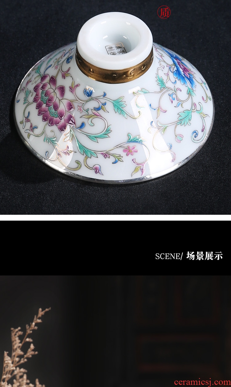 The Product porcelain sink silver porcelain ceramic cup child hat to ceramic fine silver package grilled masters cup sample tea cup flower tea cups