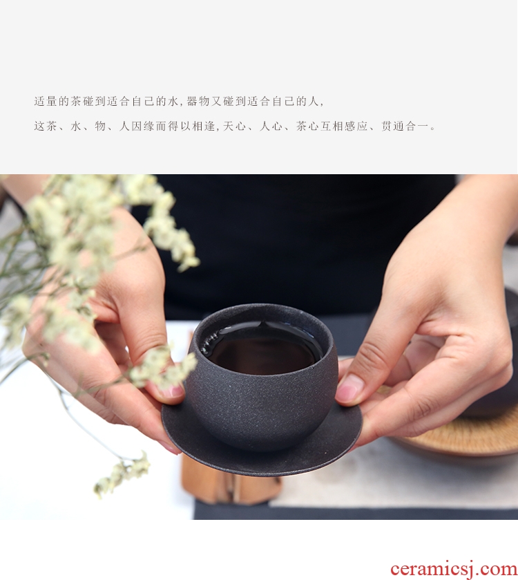 The Product upright cup coarse pottery teacup retro up porcelain sink sample tea cup masters cup ceramic kung fu tea set with parts