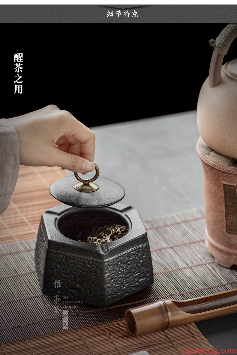 With cover large ashtray creative move trend against the fly ash home sitting room of Chinese style restoring ancient ways ceramic high - end key-2 luxury