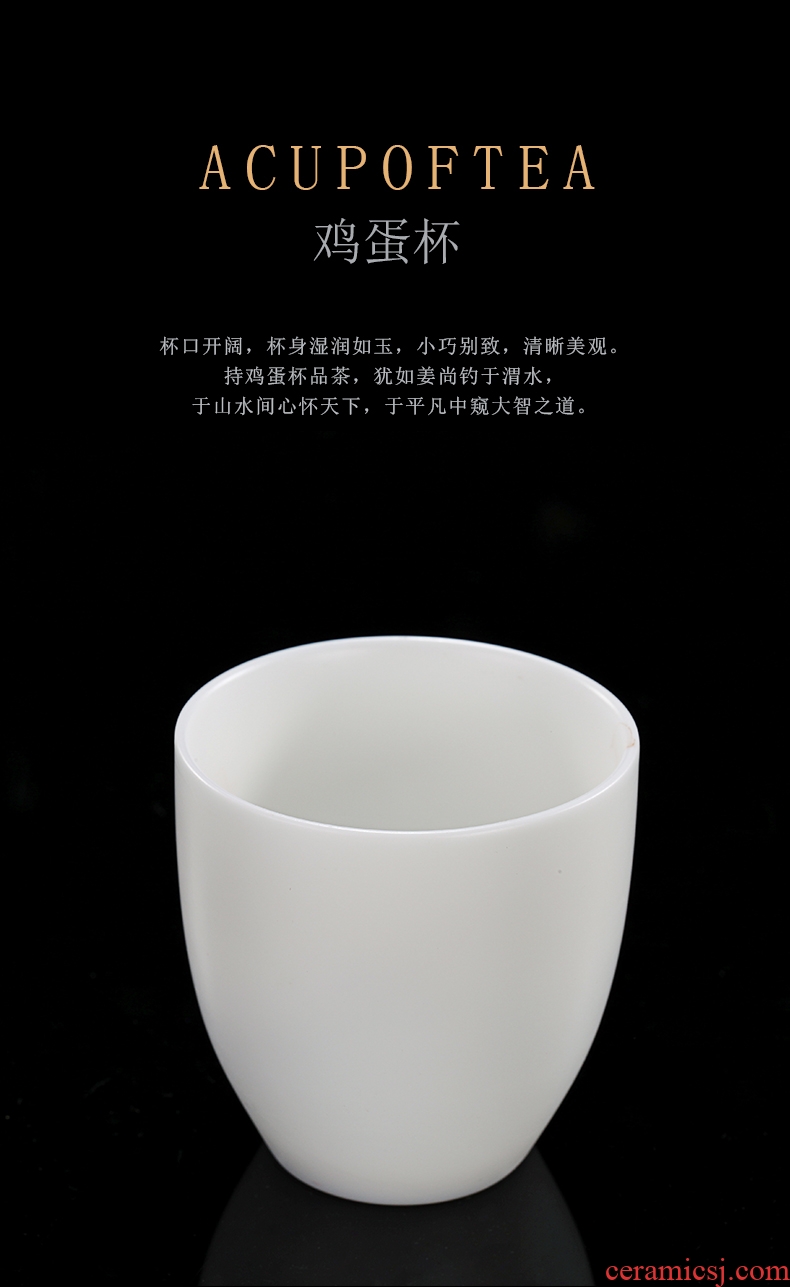 Talk of dehua white porcelain ceramic cups individual cup kung fu tea tea master single cup white porcelain sample tea cup
