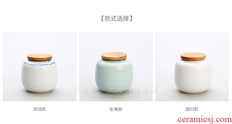 East west pot of ceramic POTS pu - erh tea pot shadow investment tea urn little tea boxes sanyuan bamboo cover caddy fixings trumpet
