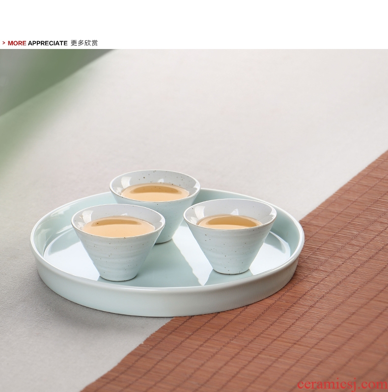 Ultimately responds green tea CiHu socket socket to round ceramic Japanese pot of water dry terms Taiwan zen have pot tray of tea tea tray