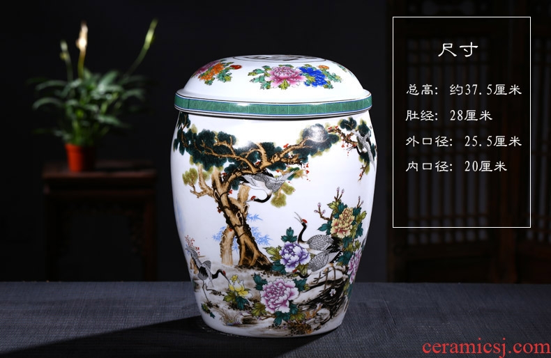 Jingdezhen ceramic urn burial articles large double cover ceramic cinerary urn burial removal tank of ashes