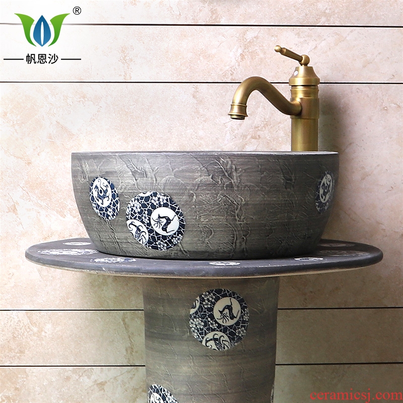 The Set basin sink sink basin ceramic column lavatory art basin floor toilet