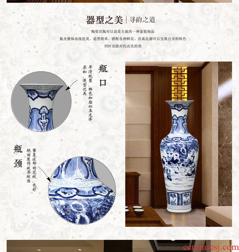 Jingdezhen ceramics hand - made porcelain lad of large vases, furnishing articles of modern Chinese style living room opening gifts