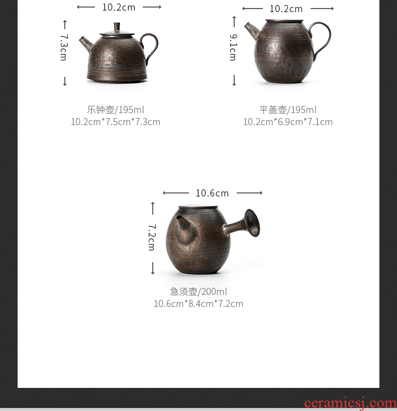 JiaXin manually rust the teapot glazed ceramic teapot single pot of tea, tea pu 'er tea kettle pot