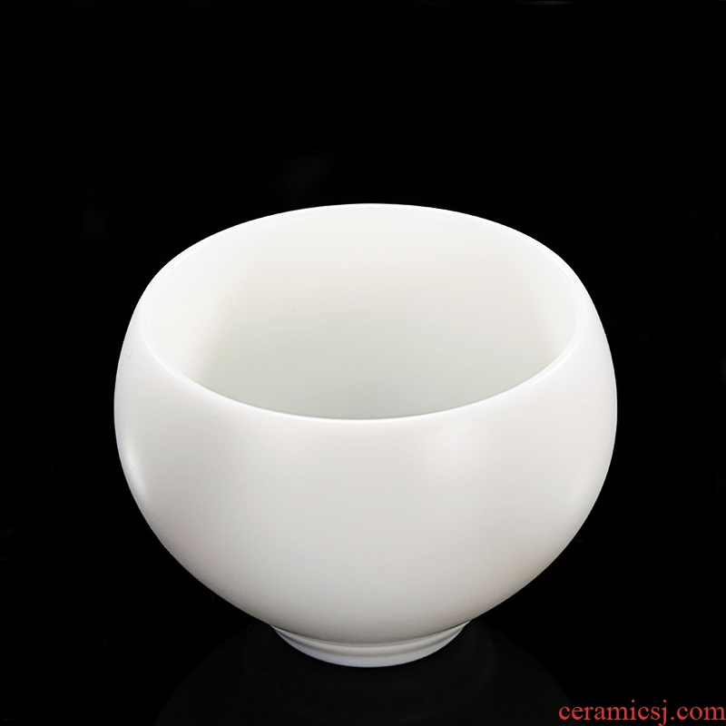 Famed kungfu single CPU ceramic large master cup white porcelain tea cups of individual cup dehua white porcelain cups