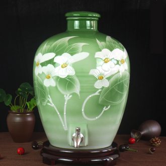 10 jins 20 jins 30 jins 50 jins of jingdezhen ceramic jar it big with the leading seal wine hip flask
