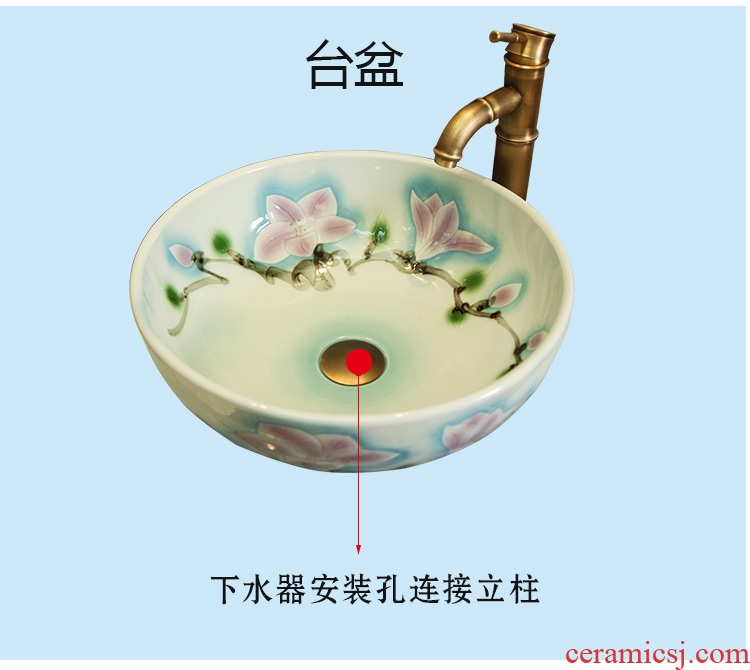 Art lavabo is suing sink ceramic lavatory basin one pillar basin of pillar type courtyard floor type