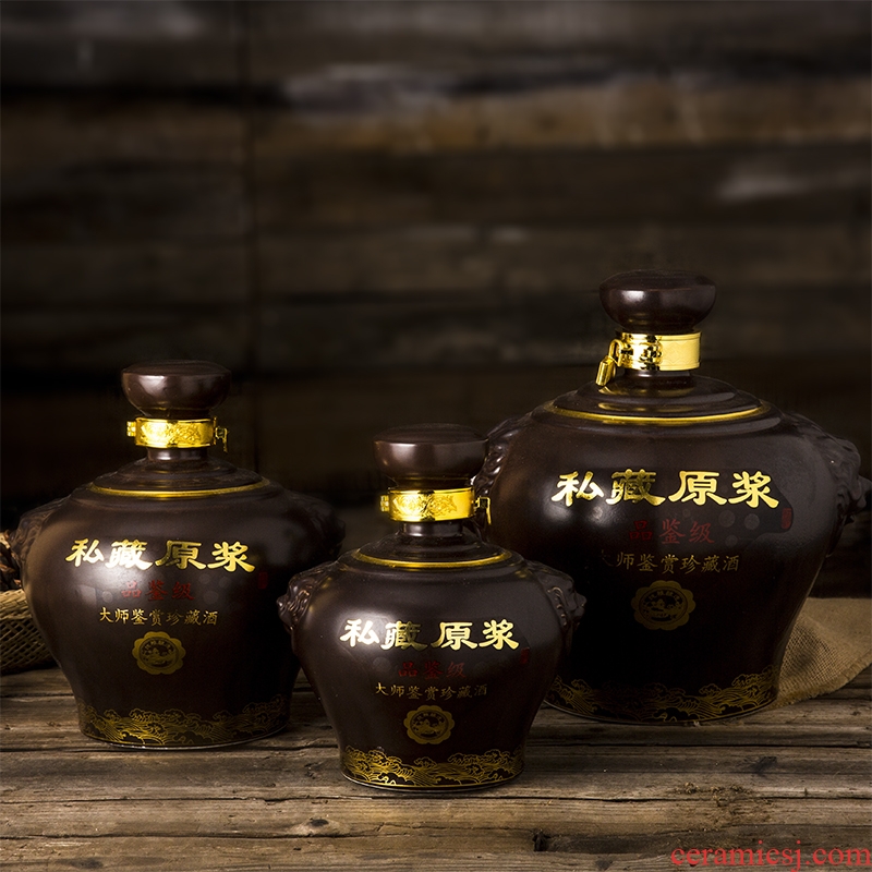 Xin MAO ceramic bottle 2 jins of 3 kg 5 jins of 10 jins to jingdezhen ceramic wine jar hip jugs seal wine