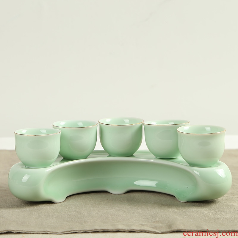 Taste happiness you tea set celadon glaze porcelain sink runs kung fu tea set bearing ceramic teapot tea tea taking