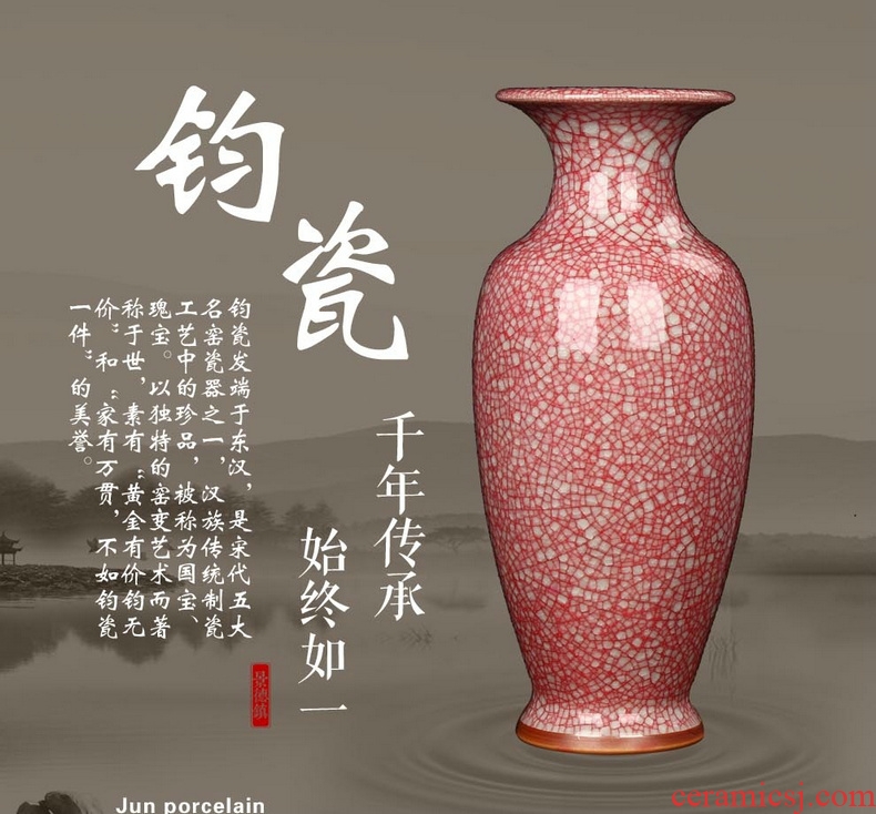 Jingdezhen ceramics vase on crack jun porcelain vase contracted and I sitting room home furnishing articles