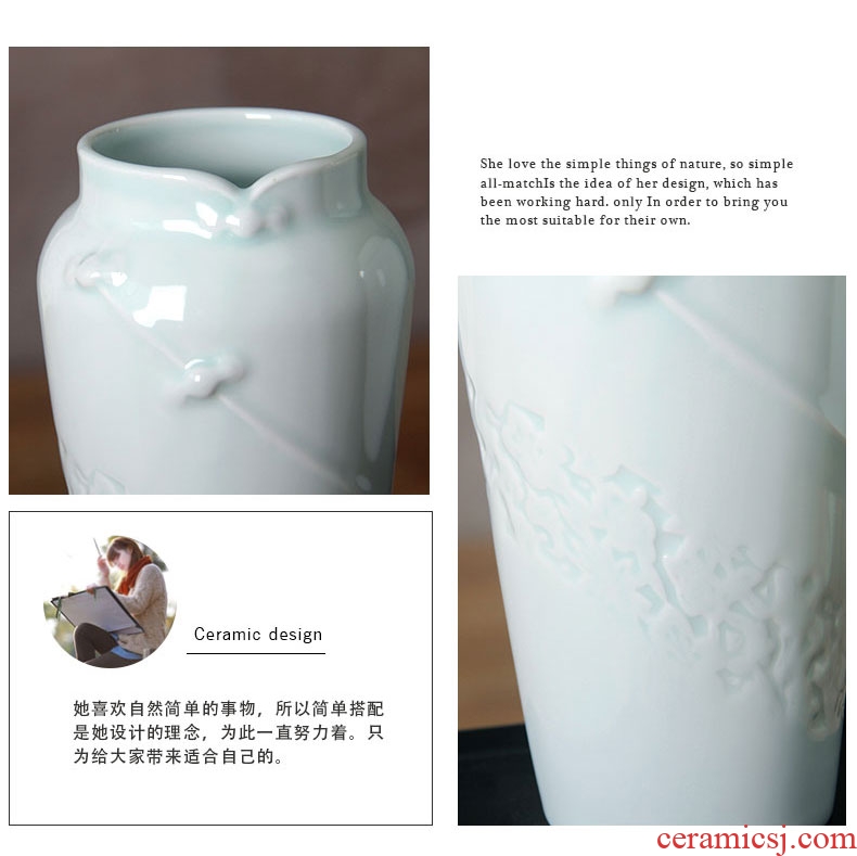 Small mini vase, jingdezhen ceramic Nordic manual creative contracted hydroponic water raise money plant flowers, furnishing articles