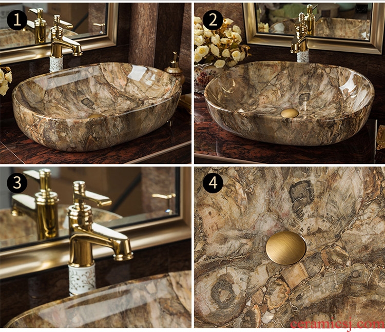 Easy on the ceramic bowl lavatory basin European - style bathroom sink I and contracted household water basin