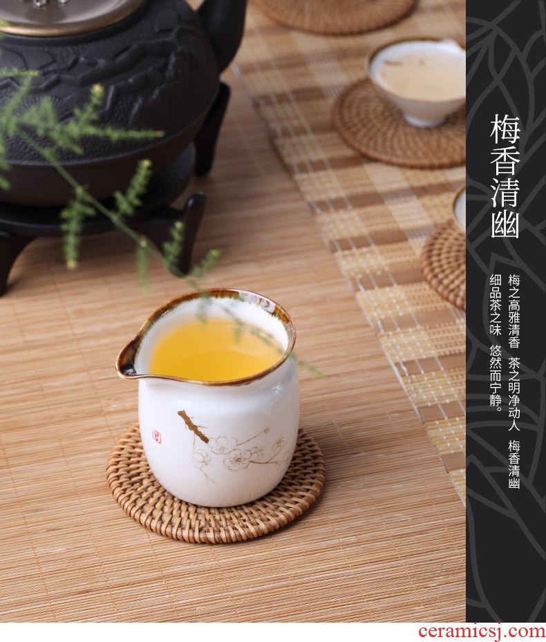 Ultimately responds to jingdezhen hand - made ceramic fair keller kung fu tea accessories pour tea cup and a cup of tea, Japanese sea points