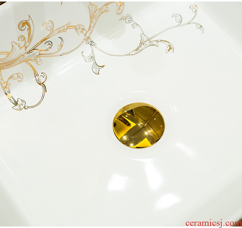 The stage basin square ceramic art lavabo creative lavatory basin bathroom toilet contracted for wash basin