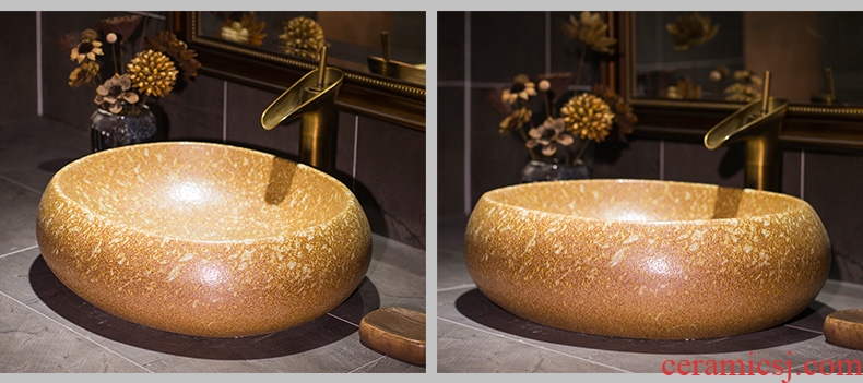 Jingdezhen art stage basin creative ceramic lavatory move basin basin on restoring ancient ways is the sink