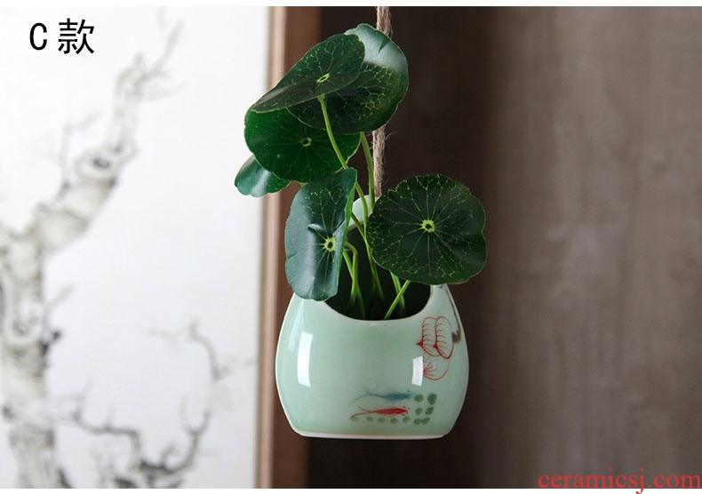 Small mini vase, jingdezhen ceramic Nordic manual creative contracted hydroponic water raise money plant flowers, furnishing articles