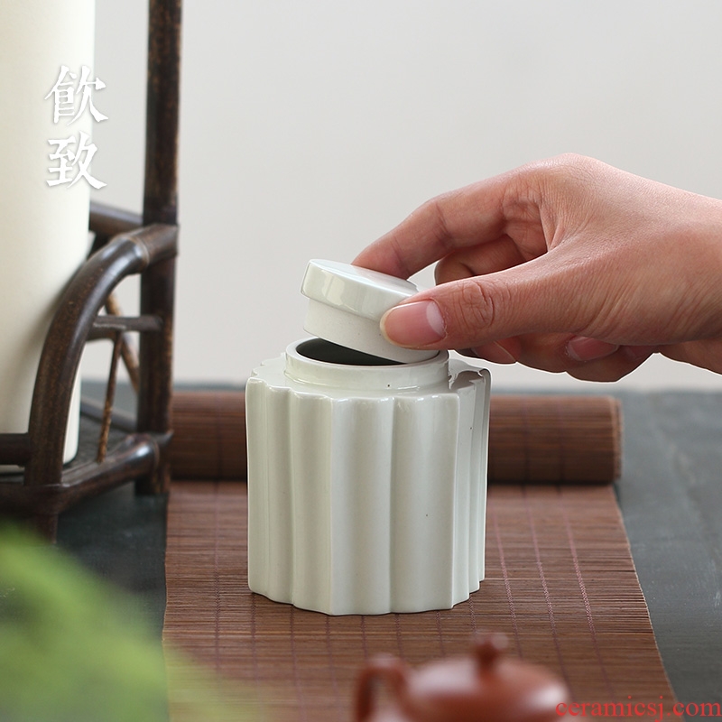 Ultimately responds to the secret glaze with caddy fixings retro ceramic mini seal pot coarse pottery store tea pot tea caddy fixings