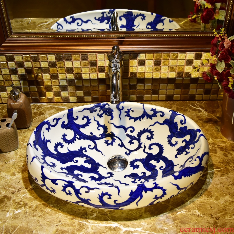 The stage basin of modern ceramic art basin sinks basin oval toilet lavabo, The balcony continental basin