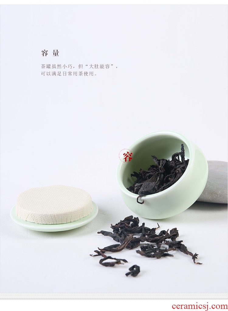 The Product mini small caddy fixings ding up porcelain remit small ceramic POTS of black tea, green tea dry storage sealed as cans