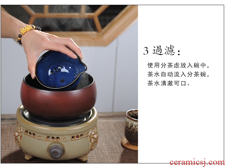 Passes on technique the up ceramic the black tea boiled tea, the electric some ceramic furnace boiling tea stove make tea tea set steam temperature curing pot of tea