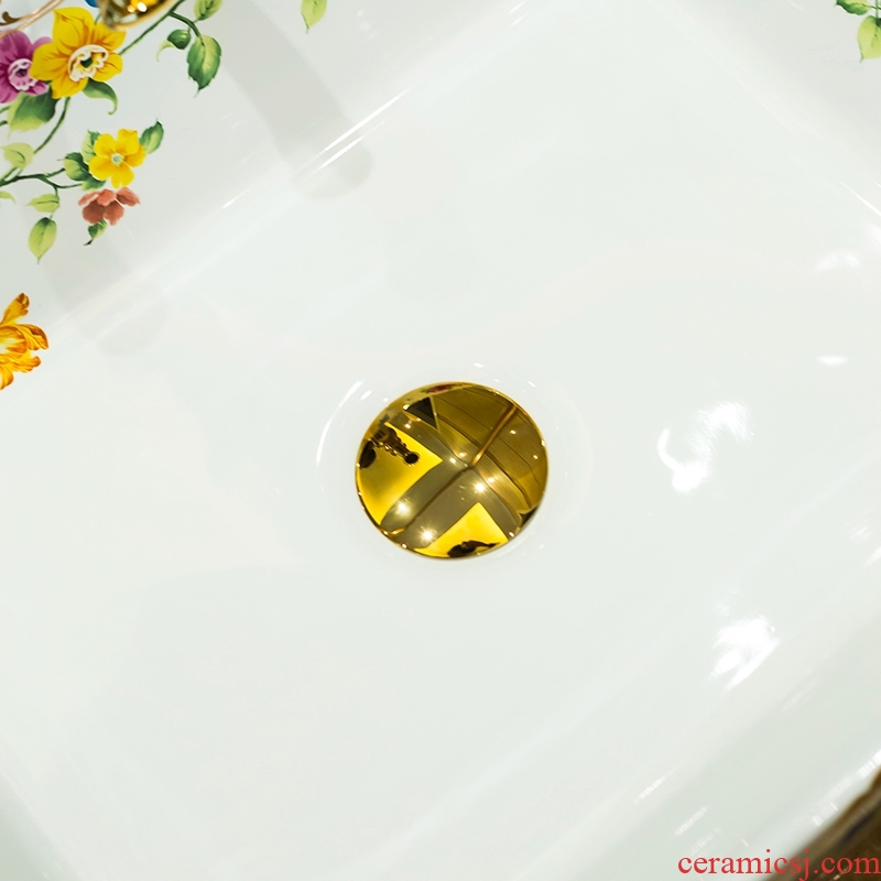 Jingdezhen new ceramic bath lavatory household square lavabo European creative stage basin sink