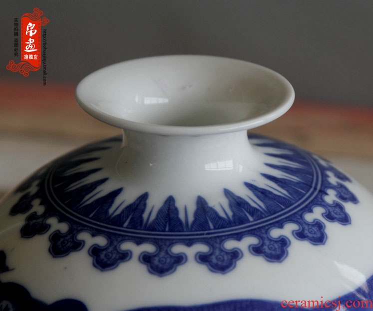 Jingdezhen porcelain ceramic rich ancient frame sketch porcelain decorative flower household mesa furnishing articles