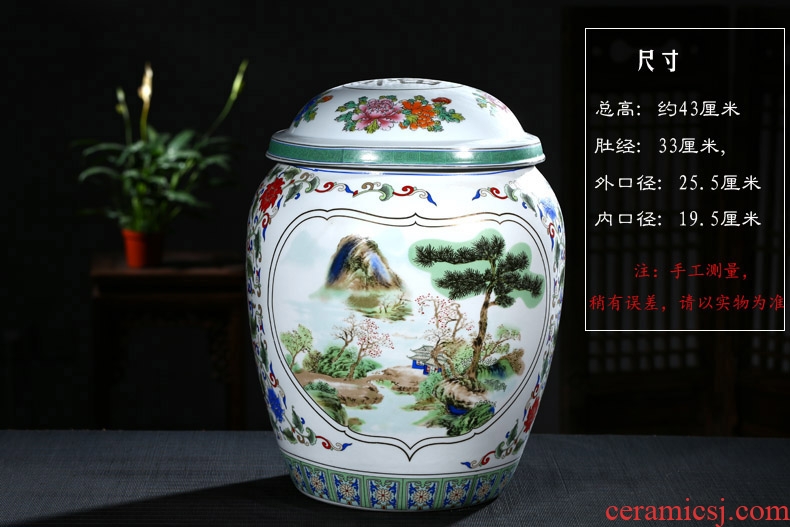 Jingdezhen ceramic urn burial articles large double cover ceramic cinerary urn burial removal tank of ashes