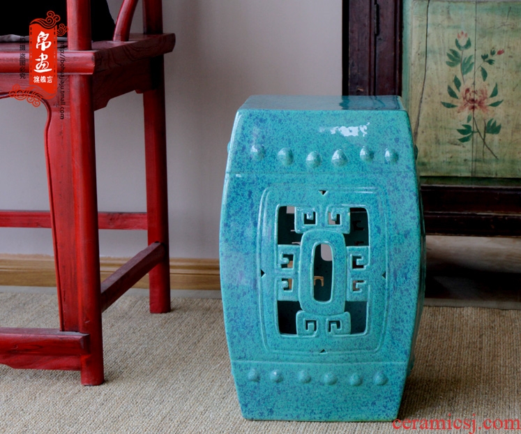 Jingdezhen ceramic furnishing articles drum who pier who use under high temperature glaze sitting room home courtyard dressing floor decoration