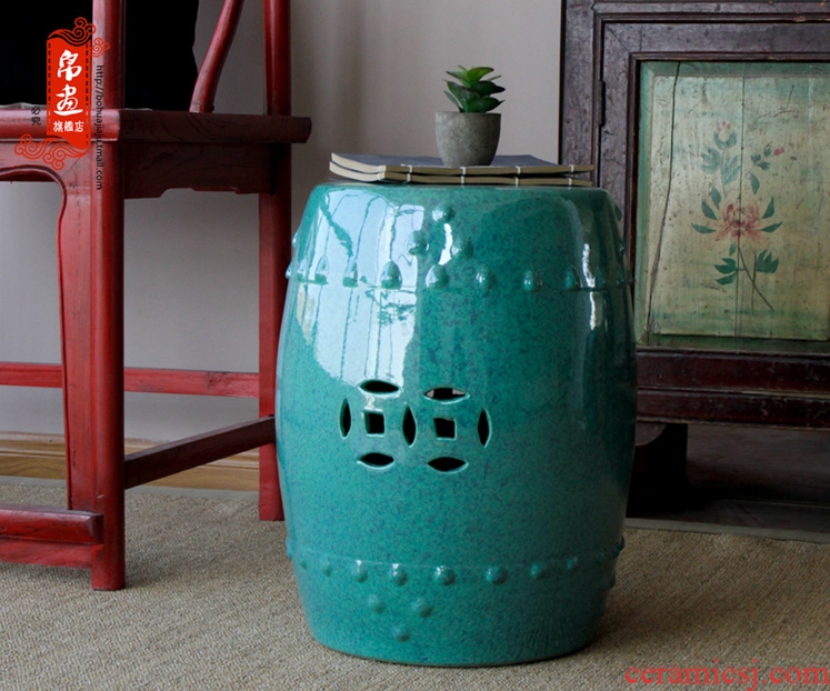 Jingdezhen ceramic furnishing articles drum who is a chair block who Chinese who archaize home courtyard sitting room adornment