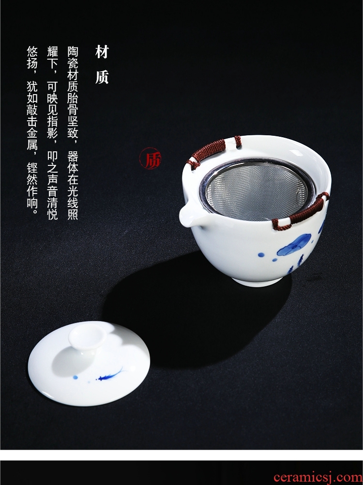The Product porcelain remit to startan HeCu crack cup travel to a pot of two cups of kung fu tea kettle