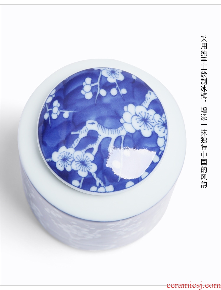 The Product porcelain sink warburg as cans full of blue and white porcelain tea pot, jingdezhen up sealing tank storage POTS kung fu tea set