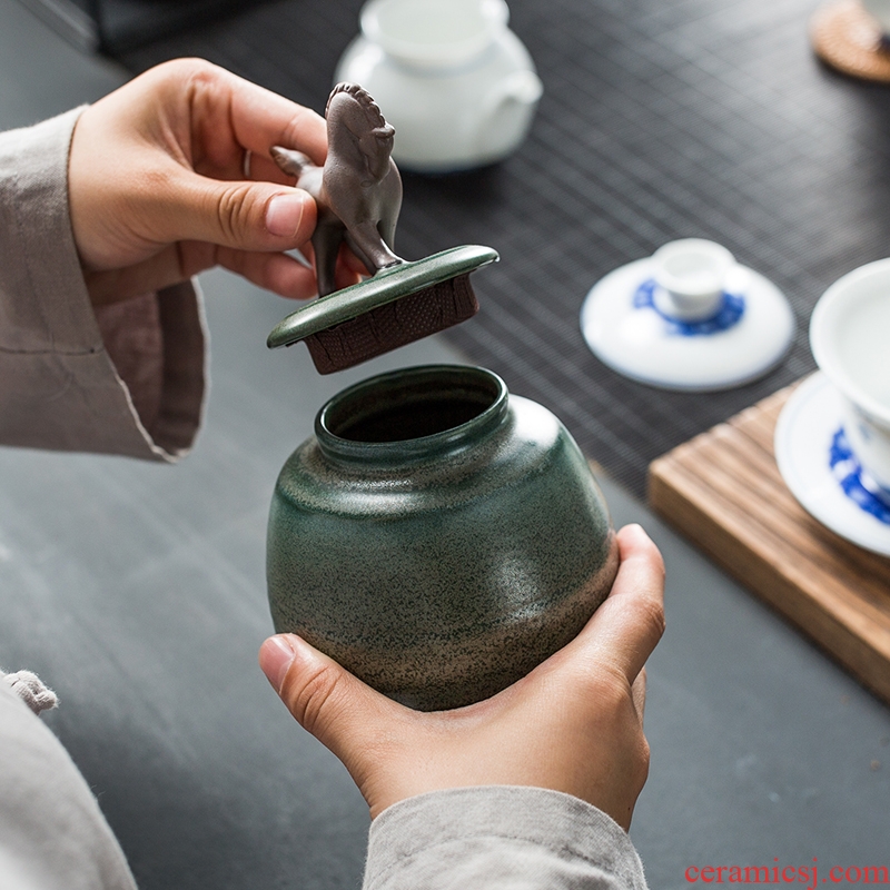 Friend is tea pu 'er tea pot seal ceramic up caddy fixings tieguanyin POTS and unconstrained style