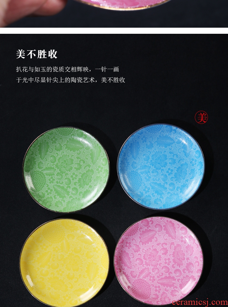 The Product porcelain sink also pick flowers blooming coasters checking ceramic saucer kung fu tea tea accessories