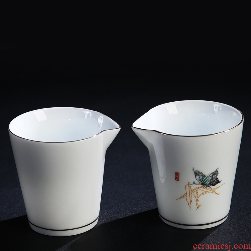 The Product jade porcelain porcelain remit worm fly jingdezhen ceramic fair keller kung fu tea tea set points, jade porcelain with parts
