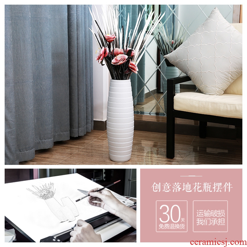 I and contracted sitting room ground ceramic produce in flower arranging flowers, jingdezhen ceramic vases, decorative flower art furnishing articles