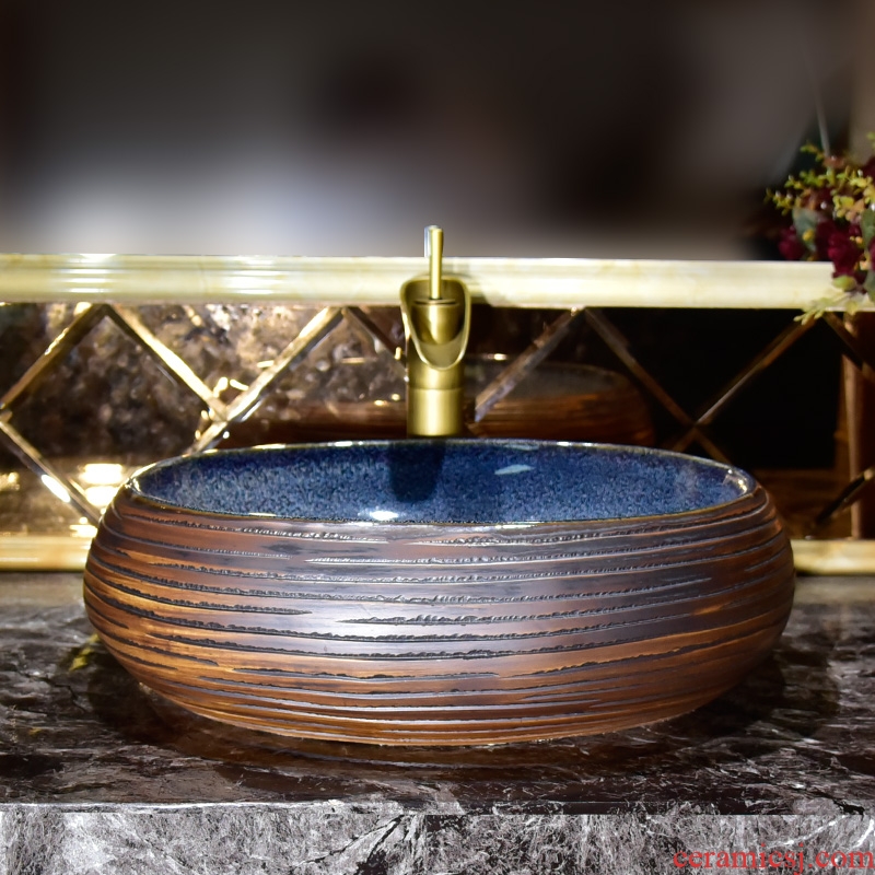 The stage basin oval on The sink in The Mediterranean basin Europe type restoring ancient ways toilet ceramic art basin