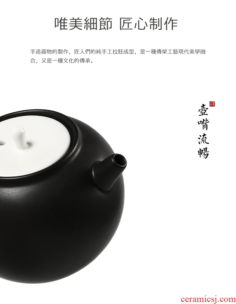 Yipin # $ceramic teapot the Japanese side of up pot of originality small filter teapot inferior smooth kung fu tea set