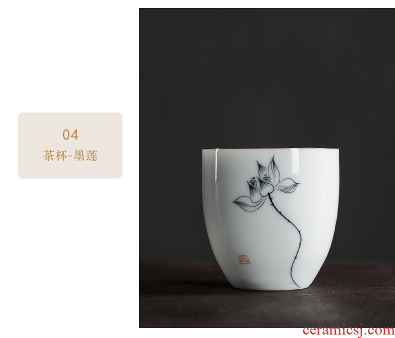 Famed hand - made ceramic master kung fu tea cup creative large single CPU hand made tea tea cup