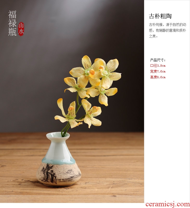 Ultimately responds to the dried flower implement floret bottle of flower restoring ancient ways of jingdezhen hand - made ceramic zen tea place spare parts for the tea taking
